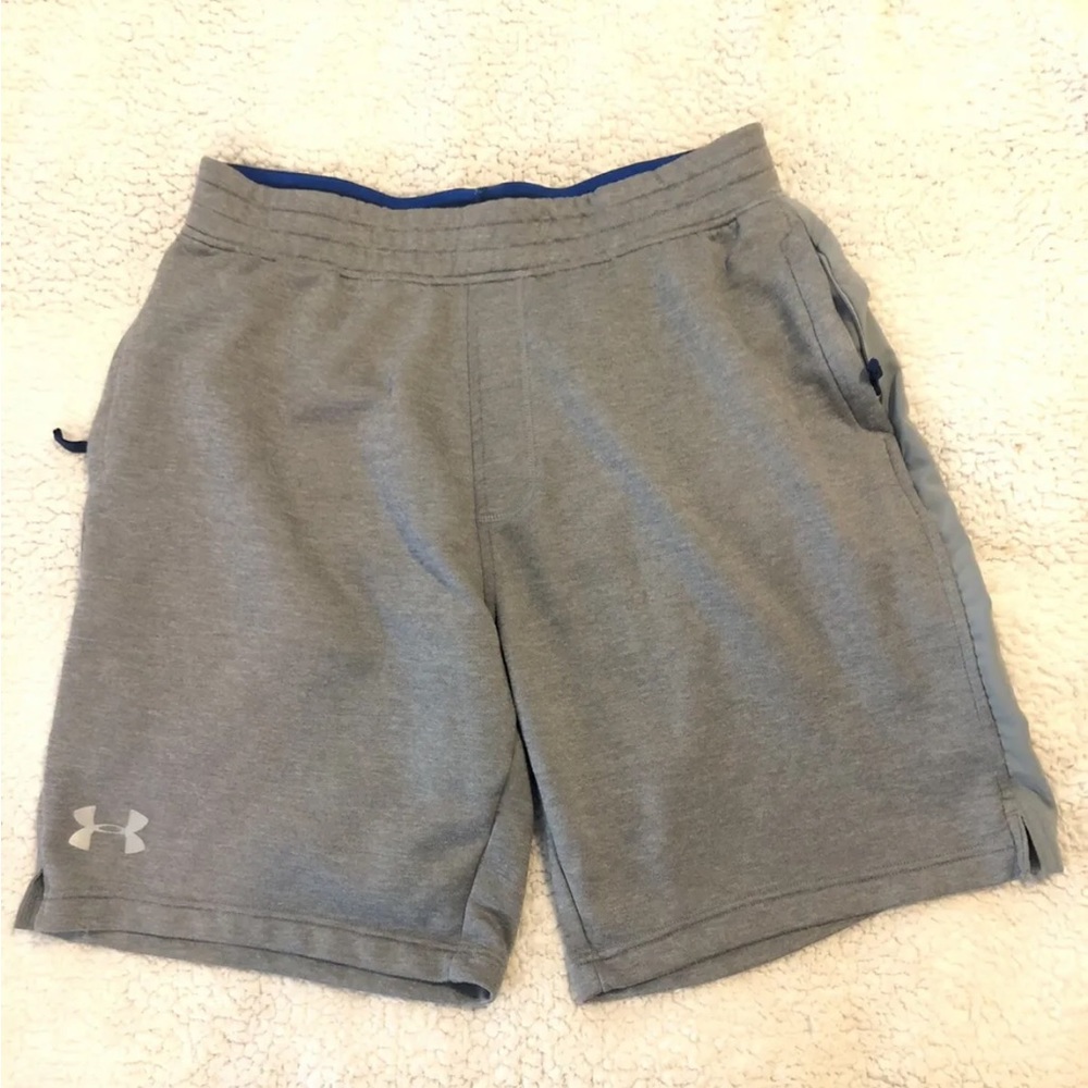 Under Armour Sweat/ Lounge Shorts - Mens Gray Large